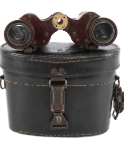 WW2 German RARE Wehrmacht Dienstglas 6x30 Bakelite Binoculars with Rigid Leather Carrying Case (Original)