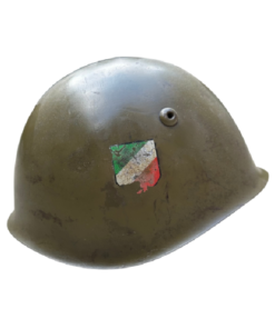 WW2 German Third Reich Italian M33 SS Military Double-Decal Helmet (Original)